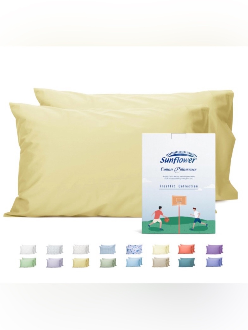 100% Cotton Pillowcases QUEEN 20x30 - HONEYED STRAW